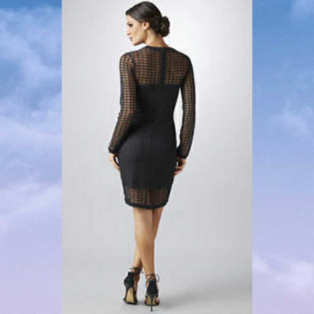 ❤HP❤️NWOT Sexy Black Cage Dress❤Size Large - Picture 3 of 4
